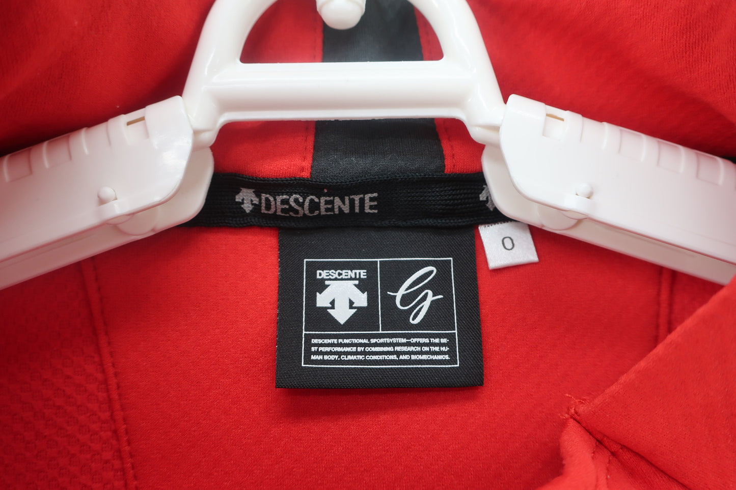 DESCENTE(デサント) 長袖ハーフジップシャツ 赤 メンズ O A-2