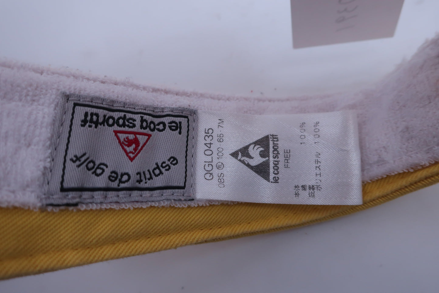 le coq sportif(ルコックスポルティフ) サンバイザー 黄色 レディース フリーサイズ B-7