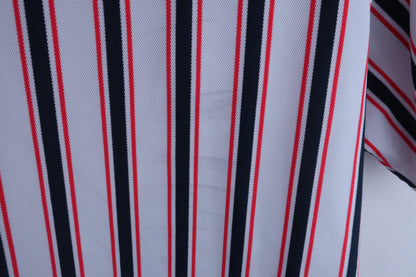 le coq sportif(ルコックスポルティフ) ポロシャツ 白赤ネイビーストライプ メンズ LL B-6