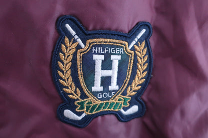 TOMMY HILFIGER GOLF(トミーヒルフィガーゴルフ) フード付きナイロンベスト ワインレッド メンズ XL B-2