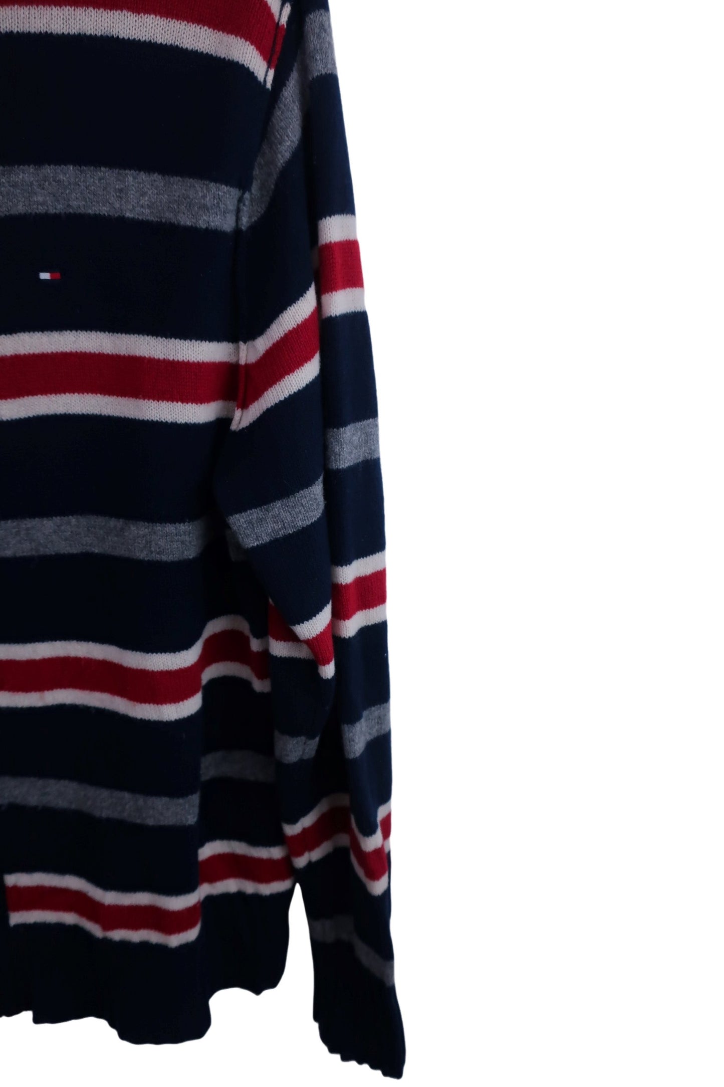 TOMMY HILFIGER GOLF(トミーヒルフィガーゴルフ) ニットブルゾン ネイビーボーダー メンズ XXL B-4