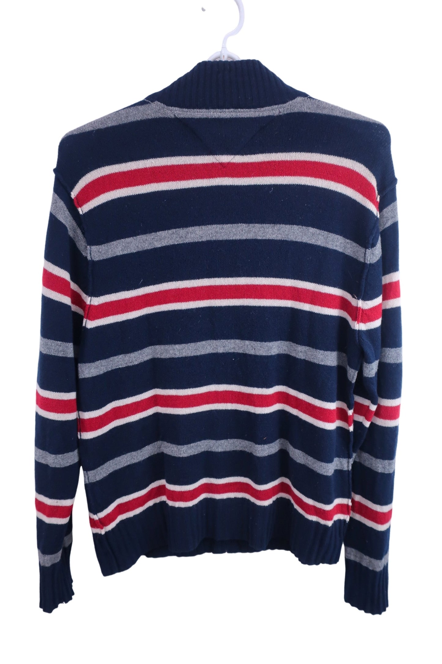 TOMMY HILFIGER GOLF(トミーヒルフィガーゴルフ) ニットブルゾン ネイビーボーダー メンズ XXL B-5