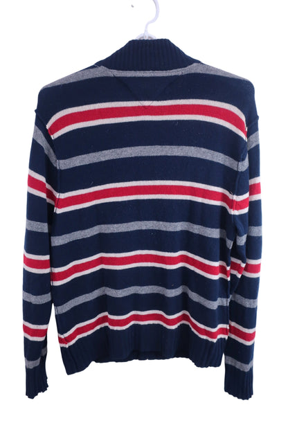 TOMMY HILFIGER GOLF(トミーヒルフィガーゴルフ) ニットブルゾン ネイビーボーダー メンズ XXL B-5