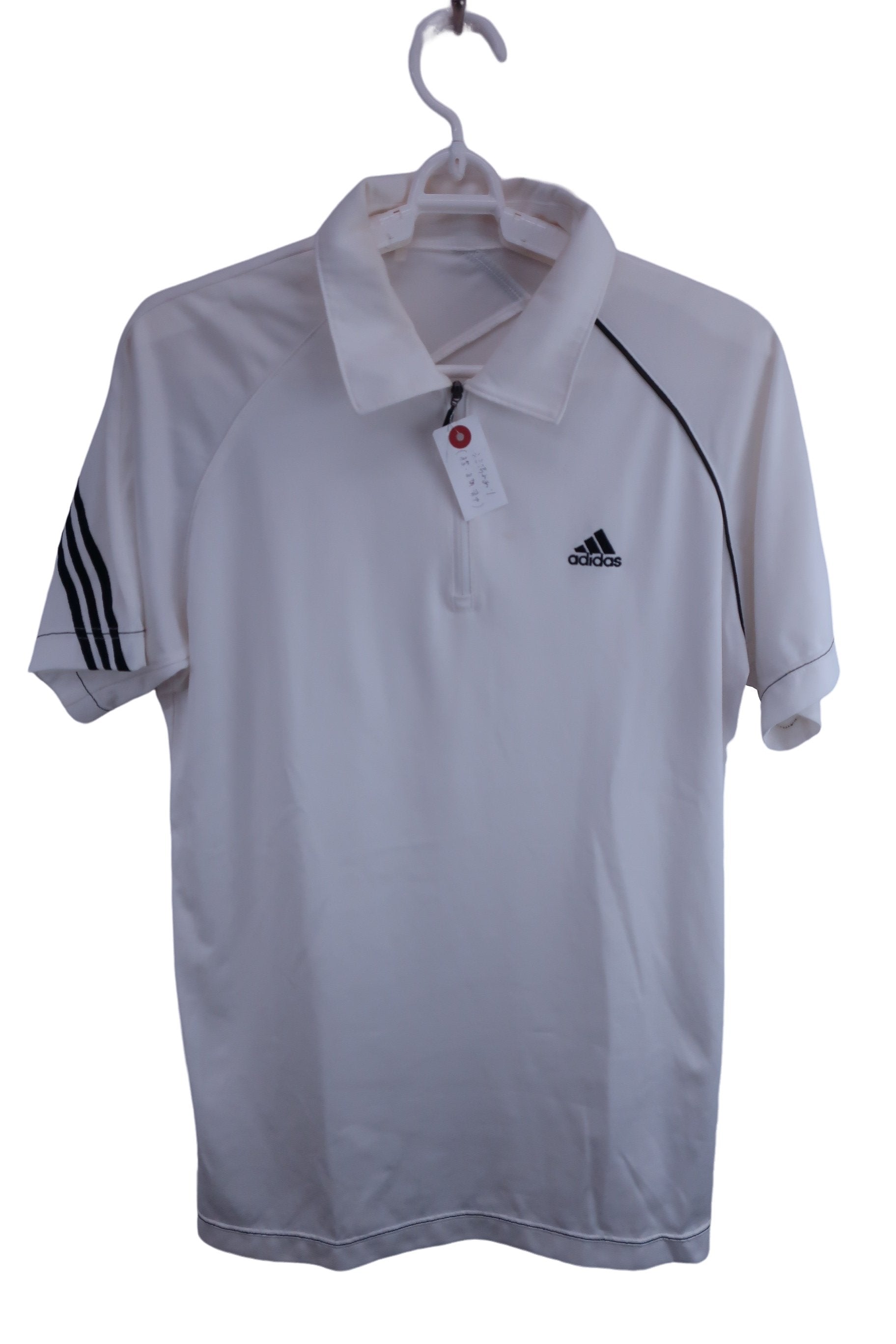 adidas(アディダス) ハーフジップシャツ 白 メンズ M B-1