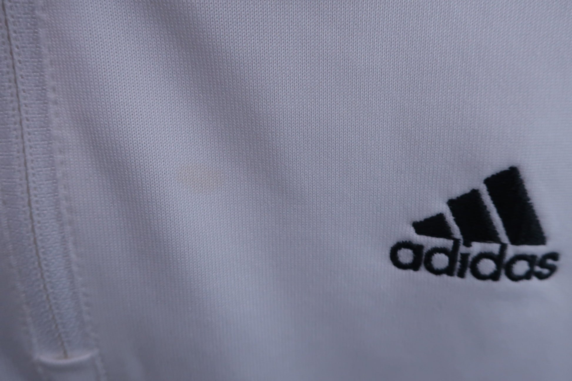 adidas(アディダス) ハーフジップシャツ 白 メンズ M B-3