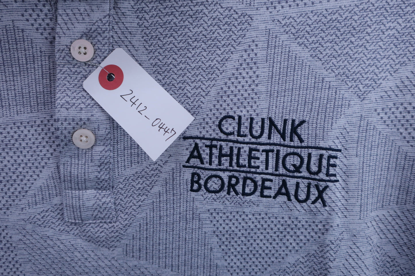 OCLUNK(クランク) ポロシャツ グレー系総柄 メンズ XL A-3