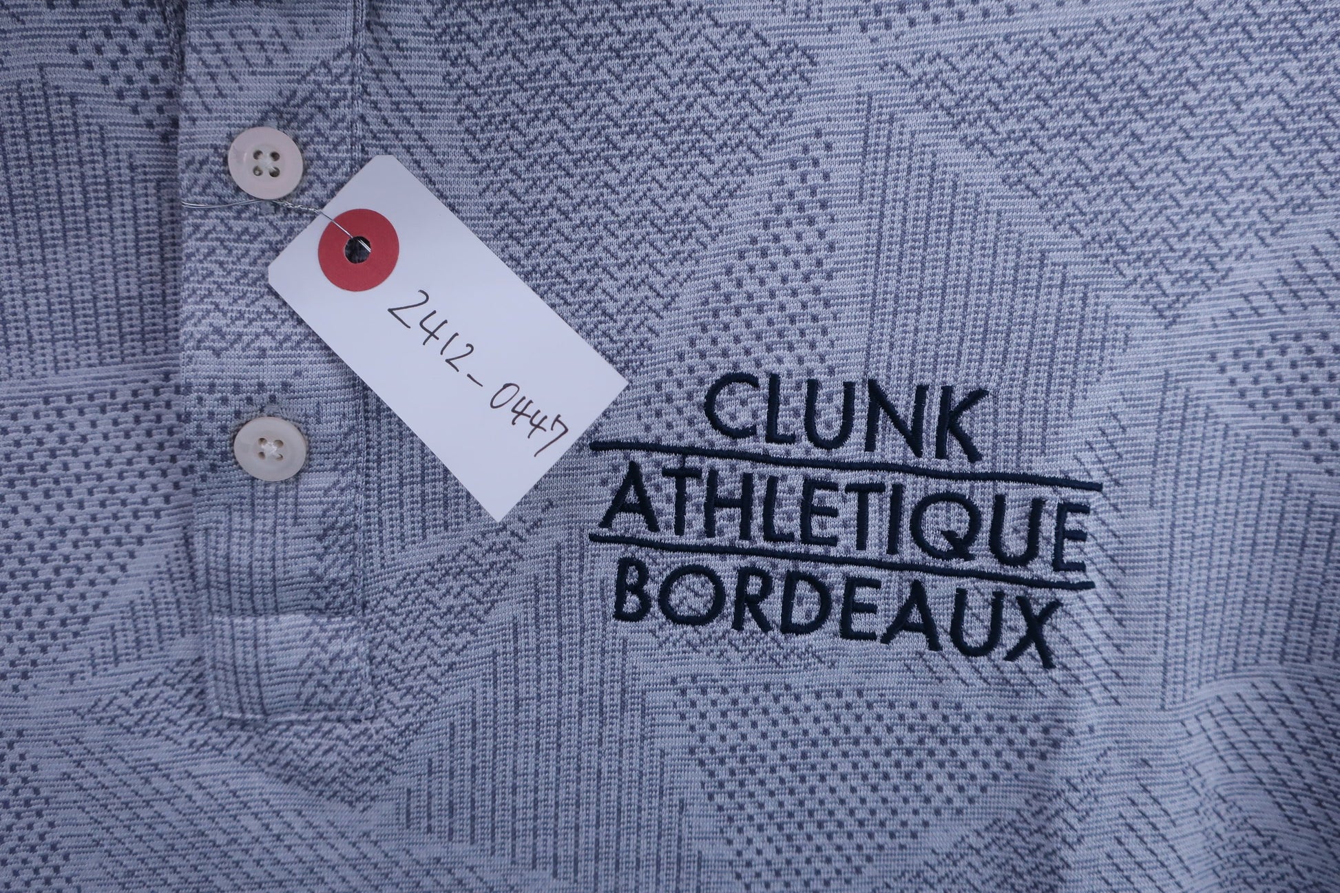 OCLUNK(クランク) ポロシャツ グレー系総柄 メンズ XL A-3