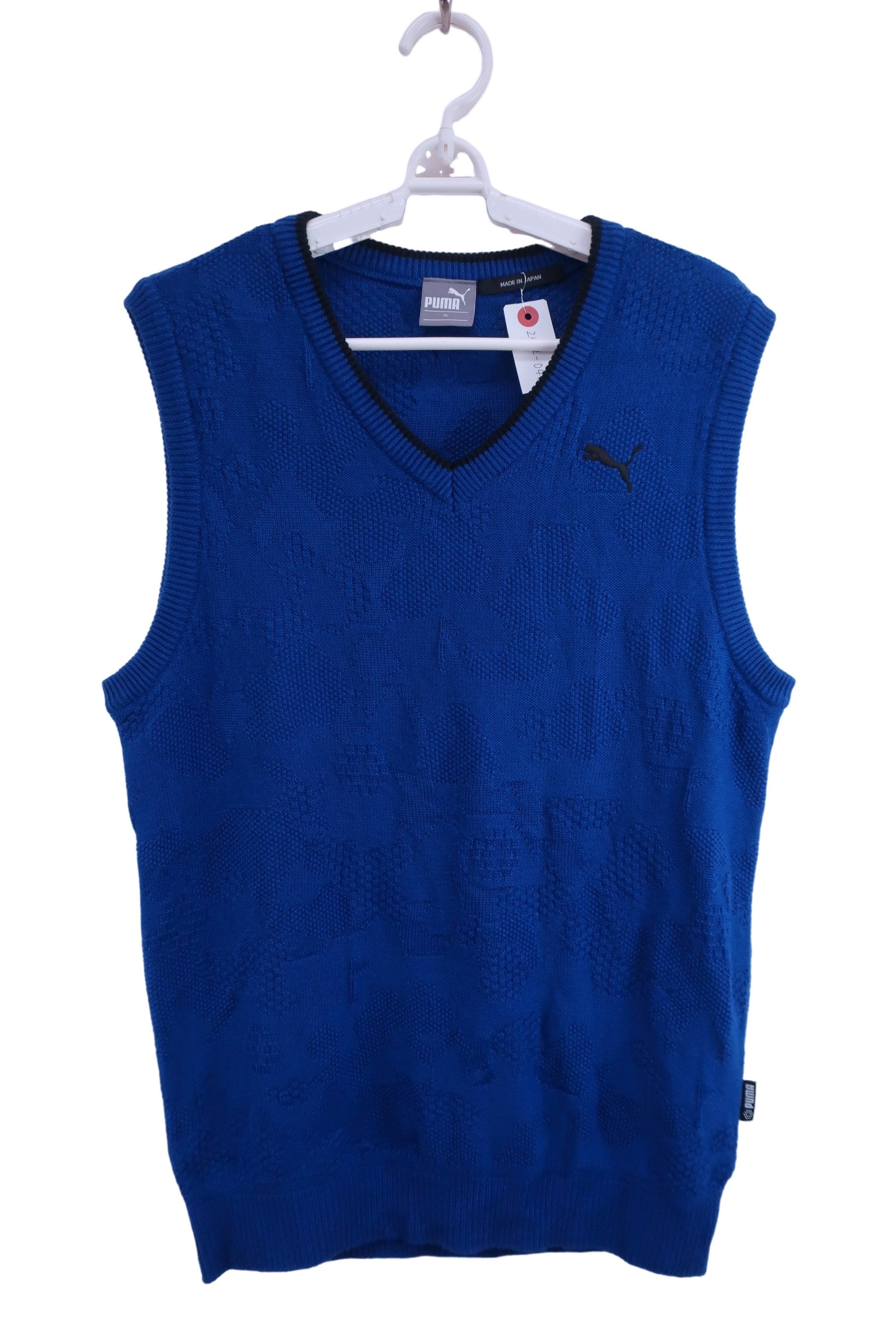 PUMA GOLF(プーマゴルフ) ニットベスト 青 メンズ XL A-1