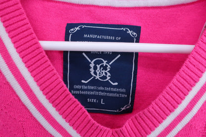 CUTTER&BUCK(カッター＆バック) ニットベスト ピンク メンズ L A-2