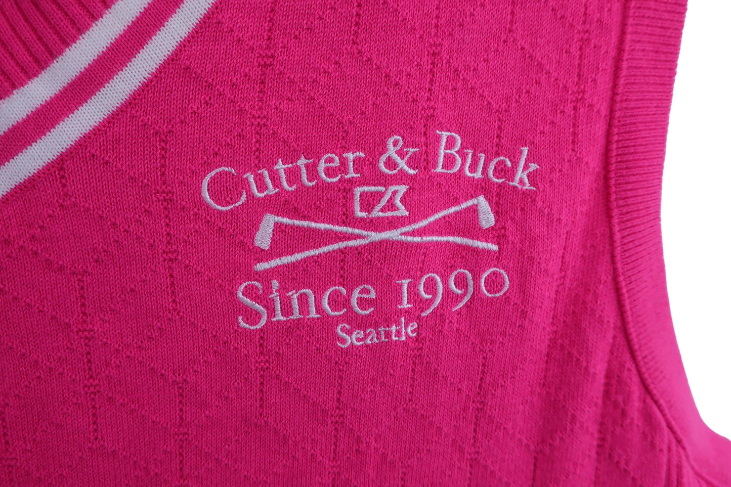 CUTTER&BUCK(カッター＆バック) ニットベスト ピンク メンズ L A-3
