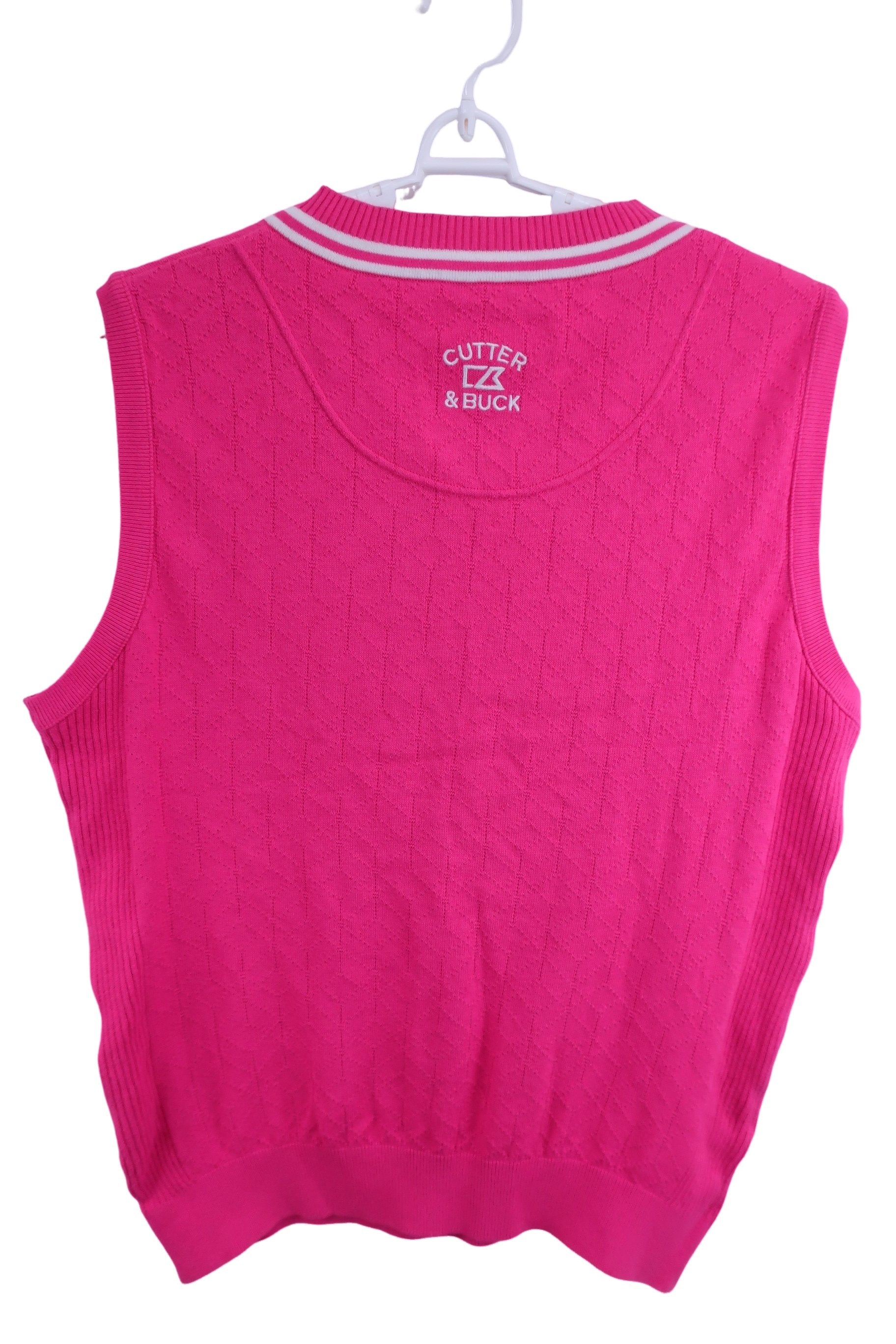 CUTTER&BUCK(カッター＆バック) ニットベスト ピンク メンズ L A-6