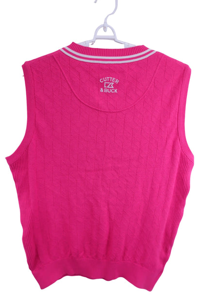 CUTTER&BUCK(カッター＆バック) ニットベスト ピンク メンズ L A-6