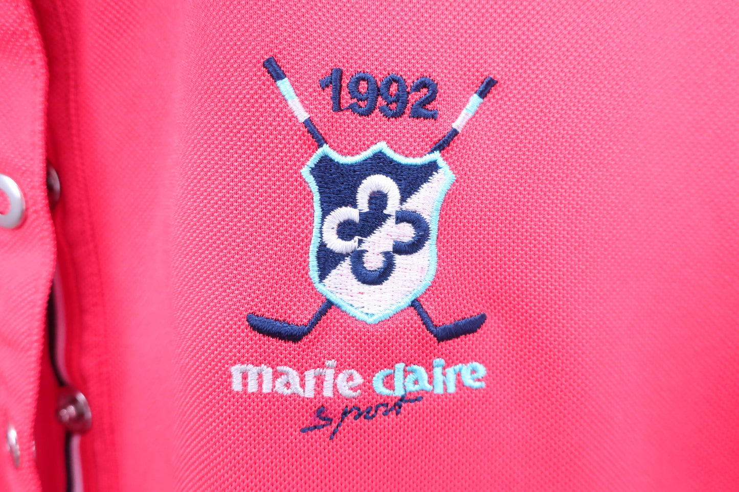 marie claire sport(マリ・クレール・スポーツ) ポロシャツ 赤 レディース L A-2