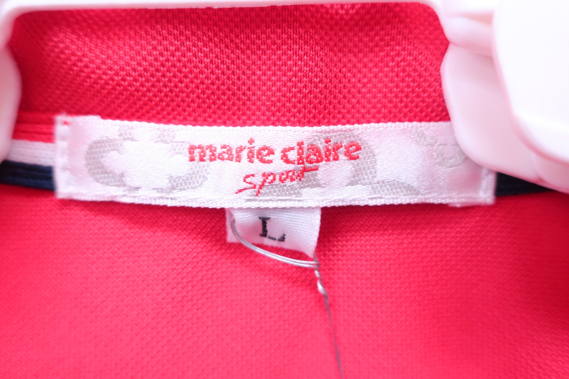 marie claire sport(マリ・クレール・スポーツ) ポロシャツ 赤 レディース L A-3