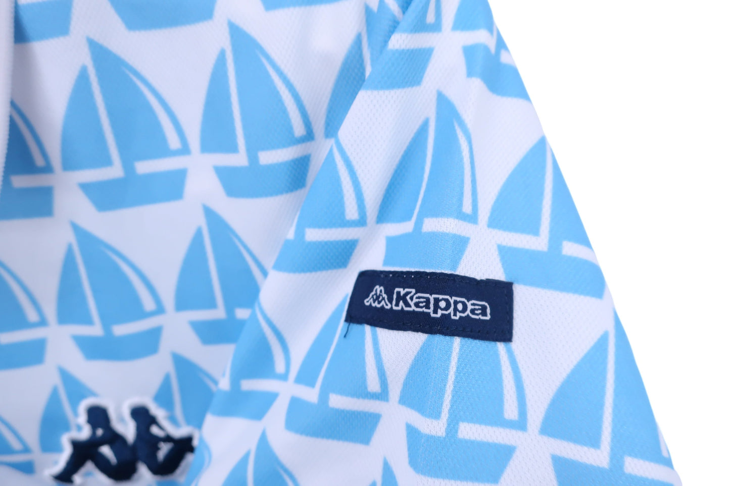 Kappa(カッパ) ポロシャツ 水色ヨット柄 レディース M A-3