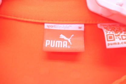 PUMA GOLF(プーマゴルフ) ポロシャツ オレンジ白ボーダー メンズ M A-4