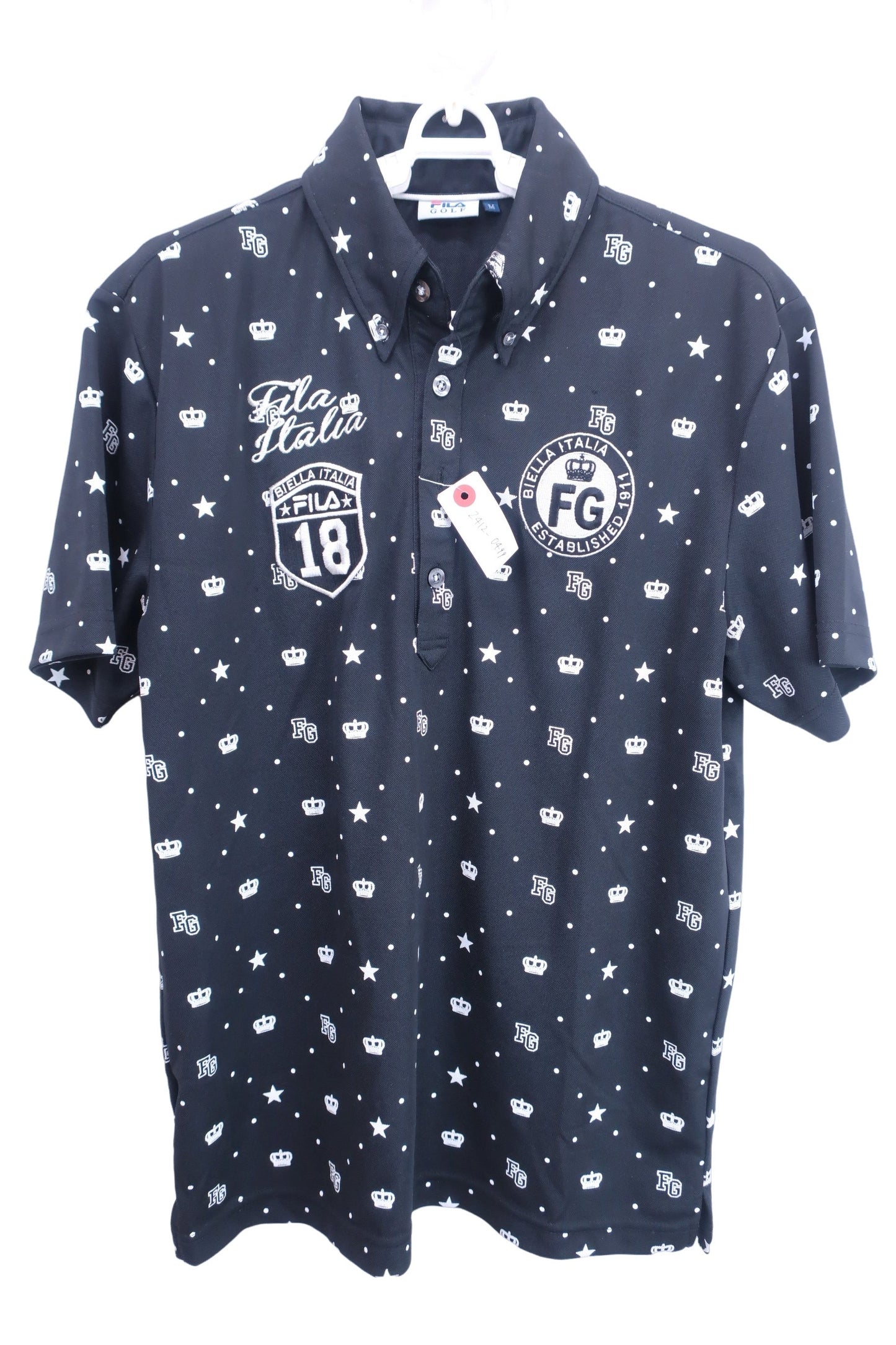 FILA GOLF(フィラゴルフ) ポロシャツ 黒 メンズ M A-1