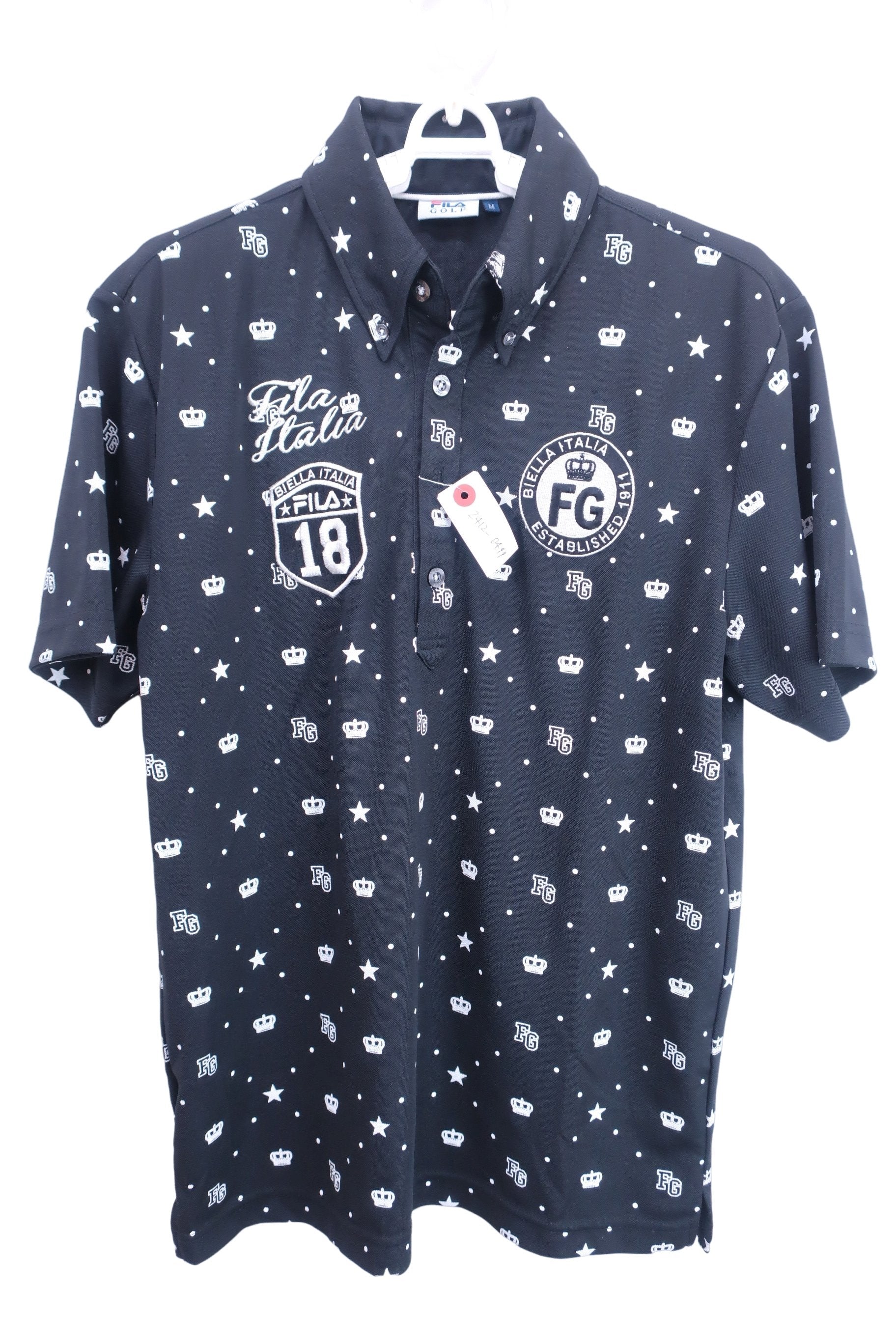 FILA GOLF(フィラゴルフ) ポロシャツ 黒 メンズ M A-1