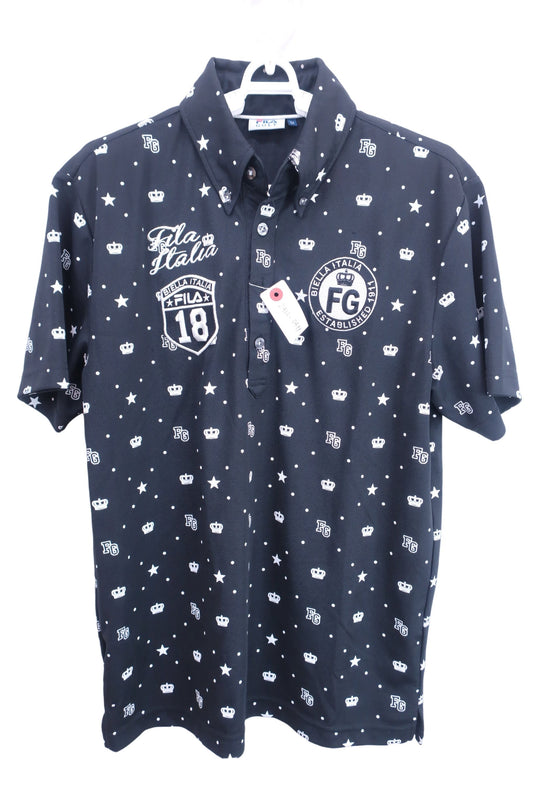 FILA GOLF(フィラゴルフ) ポロシャツ 黒 メンズ M A-1