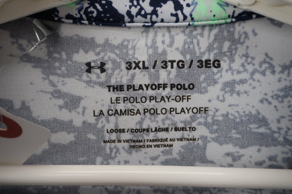 UNDER ARMOUR(アンダーアーマー) ポロシャツ 青系総柄 メンズ 3XL A-2