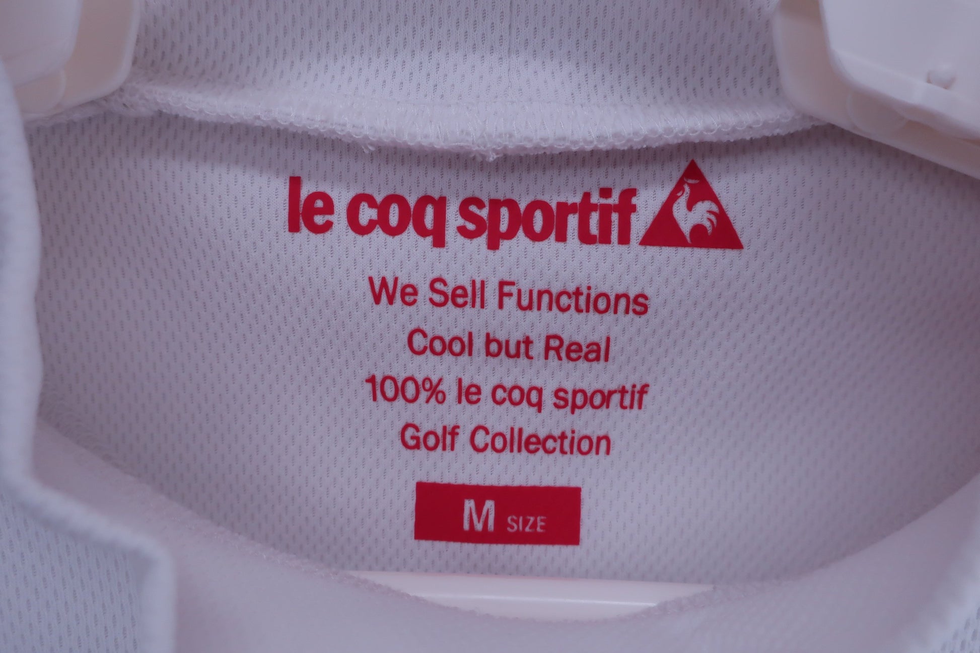 le coq sportif(ルコックスポルティフ) 半袖モックネックシャツ 白 レディース M A-3