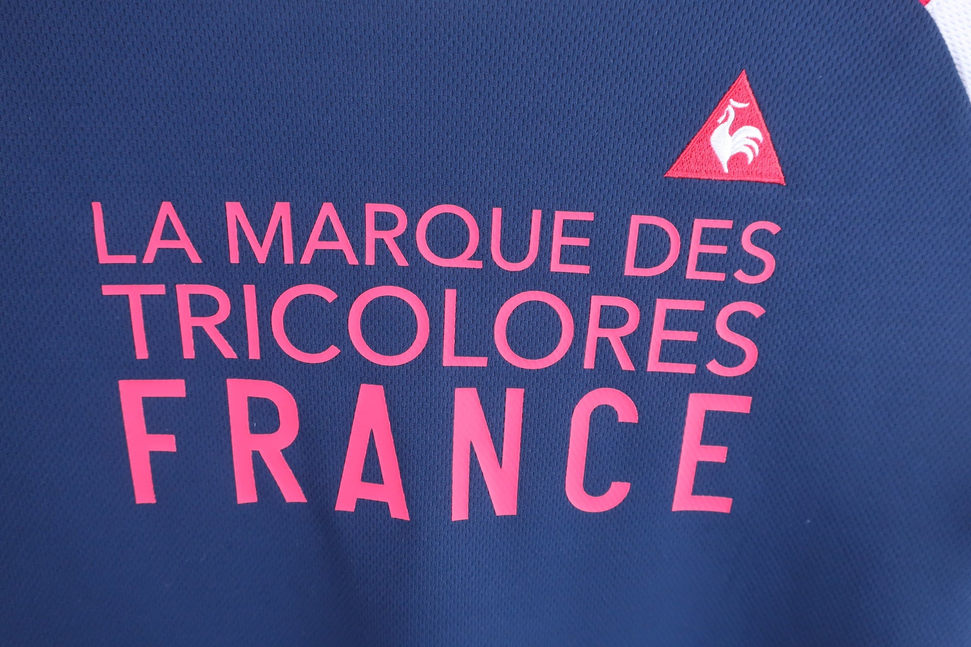le coq sportif(ルコックスポルティフ) 半袖モックネックシャツ 白ネイビー レディース L A-2