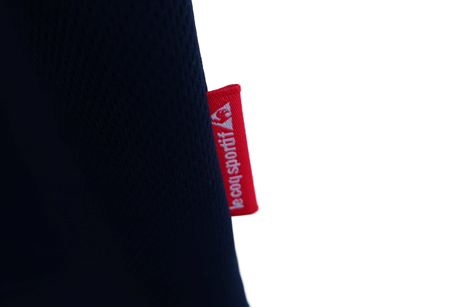 le coq sportif(ルコックスポルティフ) 半袖モックネックシャツ 白ネイビー レディース L A-5