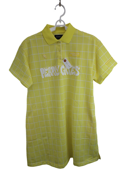 PEARLY GATES(パーリーゲイツ) ウィンドペンガンビート 半袖ポロワンピース 黄色チェック レディース 0 055-4124514 A-1