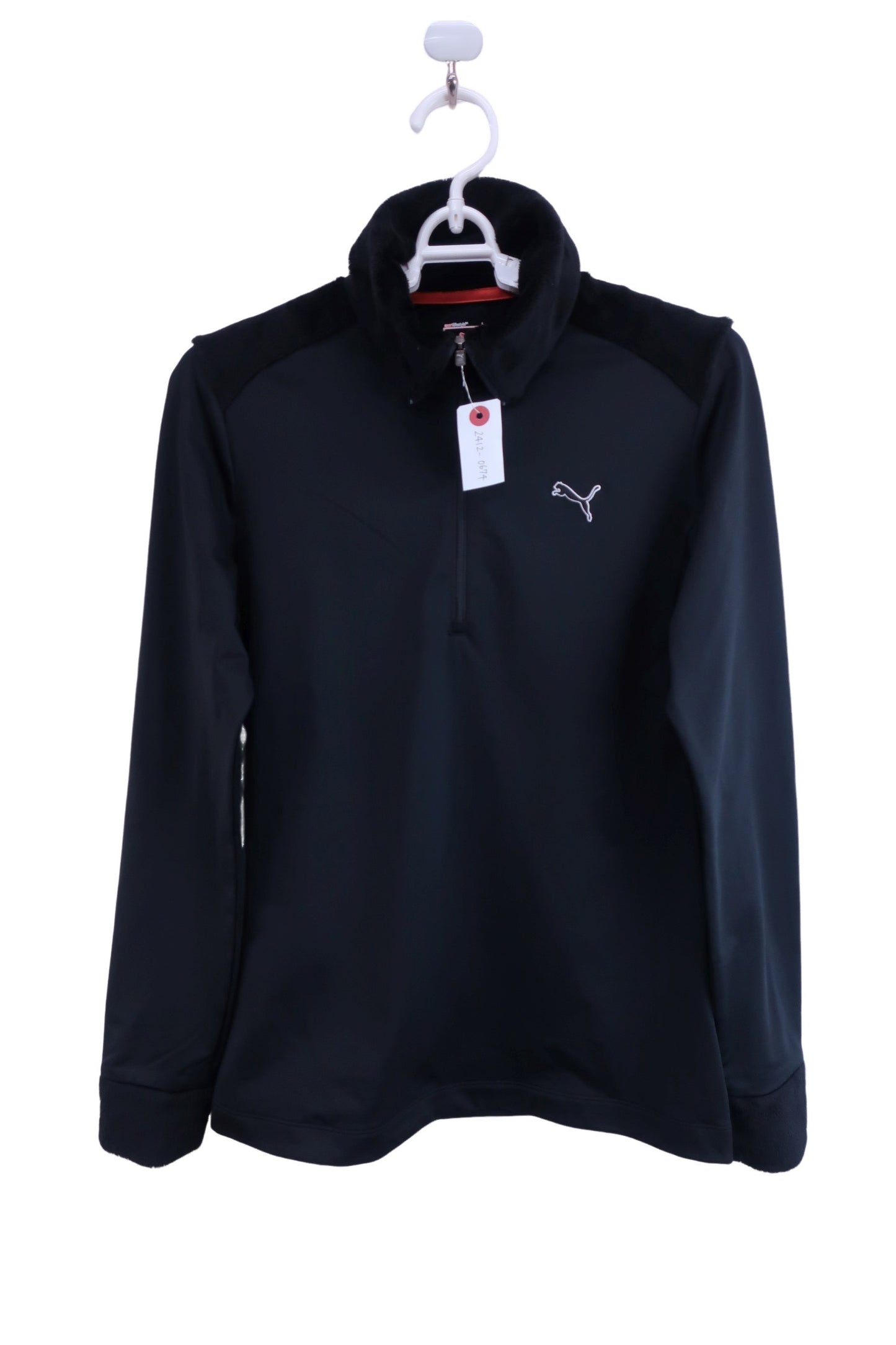 PUMA GOLF(プーマゴルフ) 長袖ハーフジップシャツ 黒 レディース L A-1