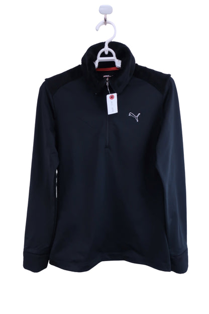 PUMA GOLF(プーマゴルフ) 長袖ハーフジップシャツ 黒 レディース L A-1