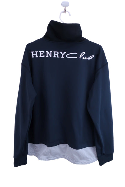 HENRY Club 長袖モックネックシャツ 黒 レディース 40 A-3