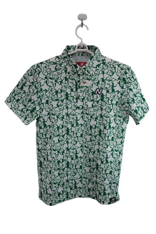 New Balance golf(ニューバランスゴルフ) ポロシャツ 白緑総柄 メンズ 4 012-7268004 A-1