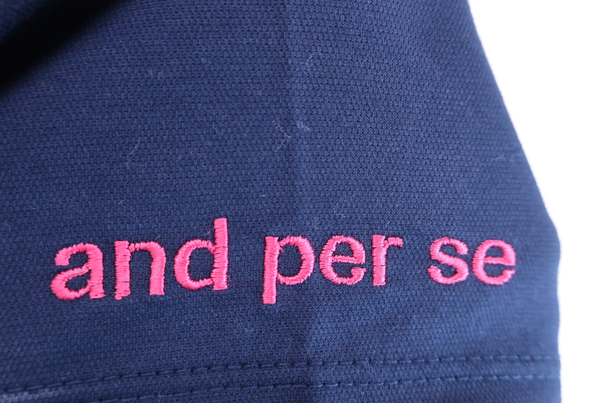 and per se(アンパスィ) ポロシャツ ネイビー レディース M B-4