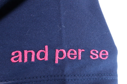 and per se(アンパスィ) ポロシャツ ネイビー レディース M B-4