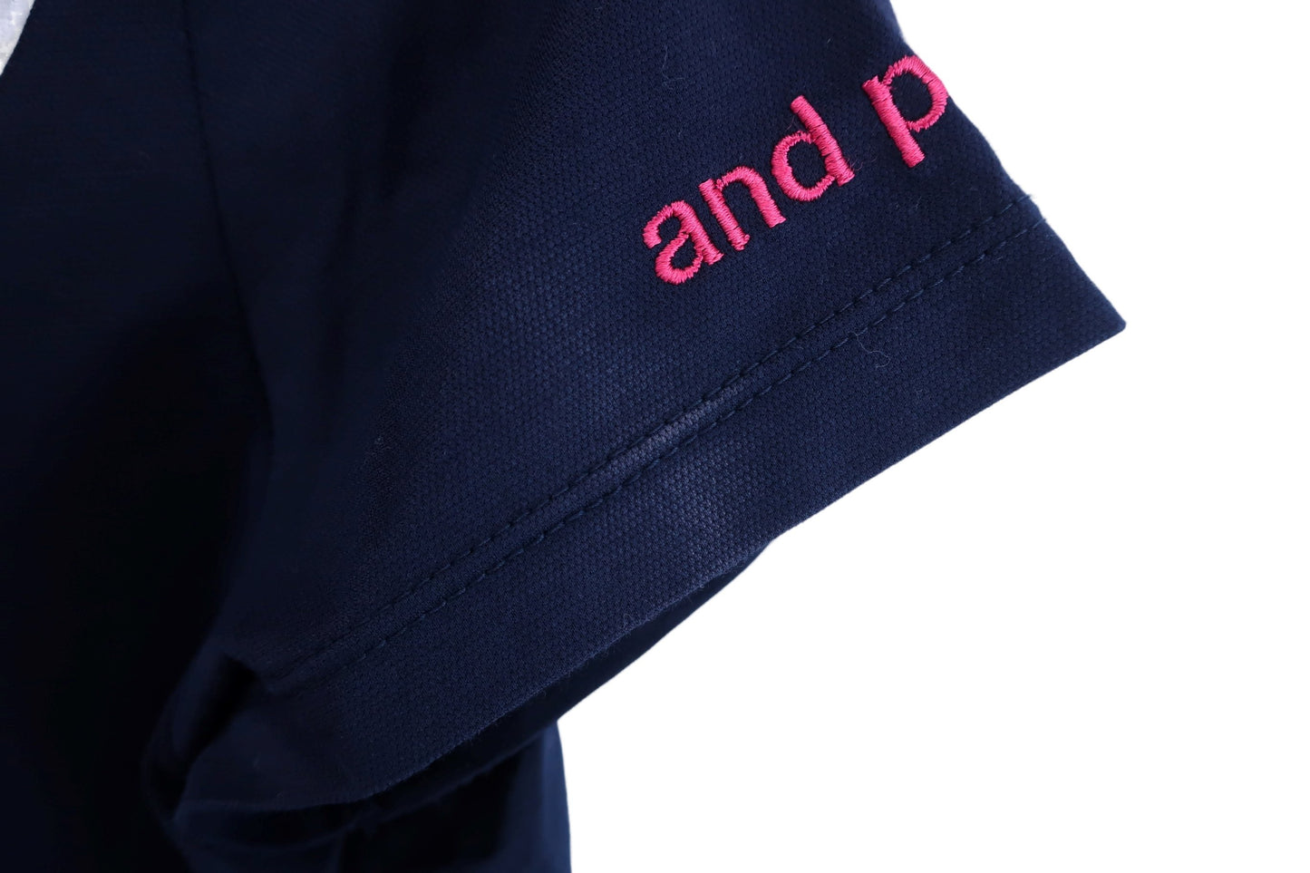and per se(アンパスィ) ポロシャツ ネイビー レディース M B-5