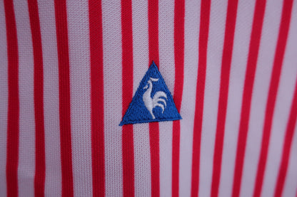 le coq sportif(ルコックスポルティフ) ポロシャツ 白赤ストライプ レディース A-2