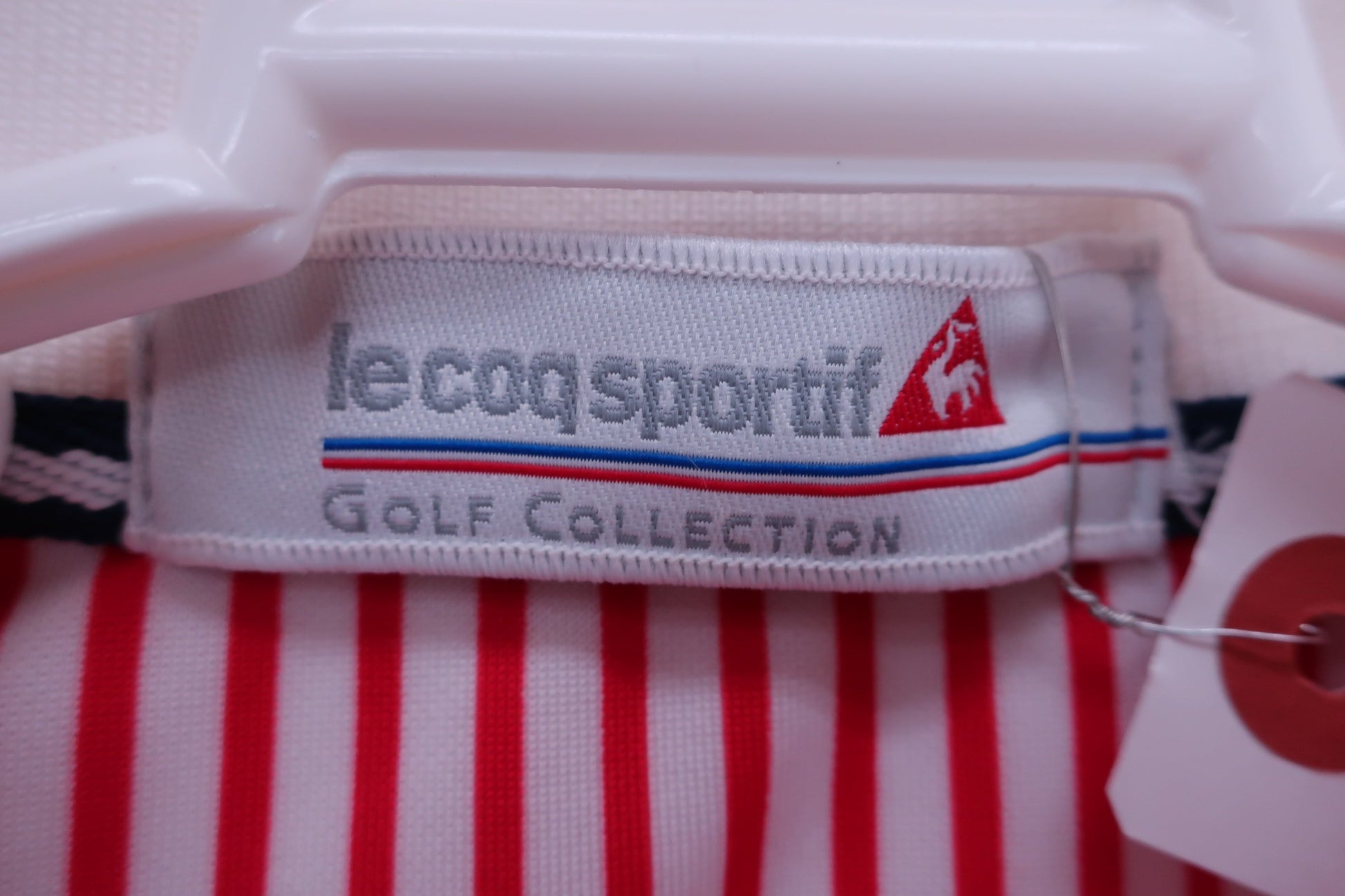 le coq sportif(ルコックスポルティフ) ポロシャツ 白赤ストライプ レディース A-4