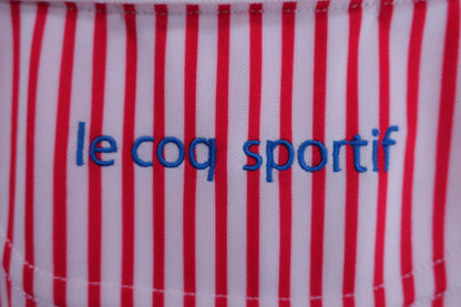 le coq sportif(ルコックスポルティフ) ポロシャツ 白赤ストライプ レディース A-7