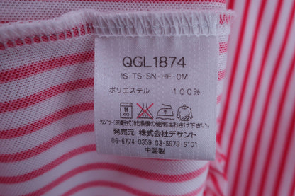 le coq sportif(ルコックスポルティフ) ポロシャツ 白赤ストライプ レディース A-8