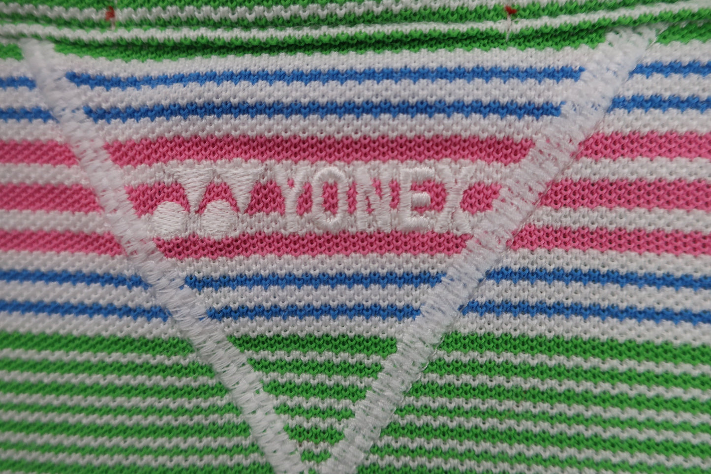 YONEX(ヨネックス) ポロシャツ 黄緑ボーダー メンズ M A-5