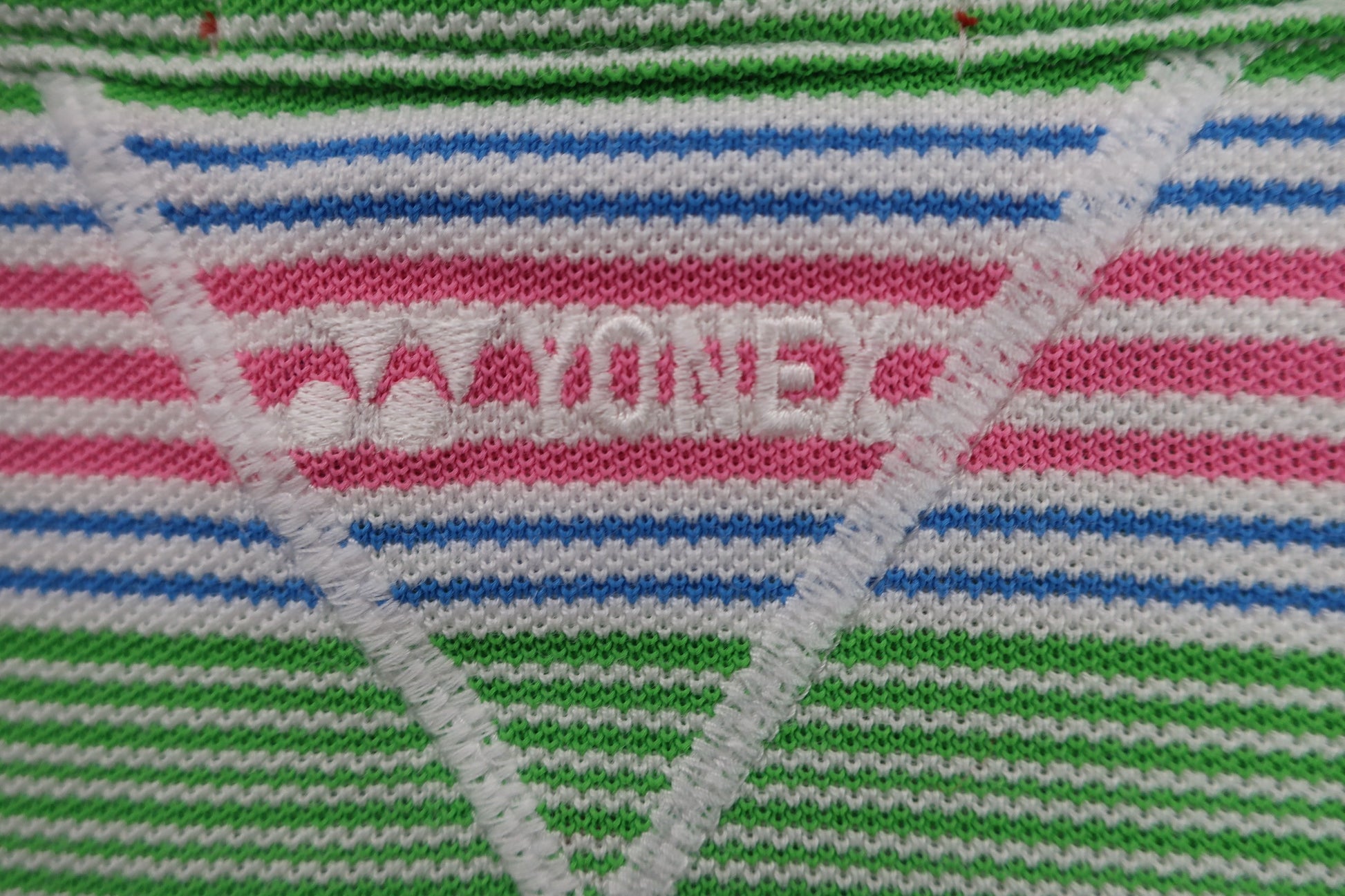YONEX(ヨネックス) ポロシャツ 黄緑ボーダー メンズ M A-5