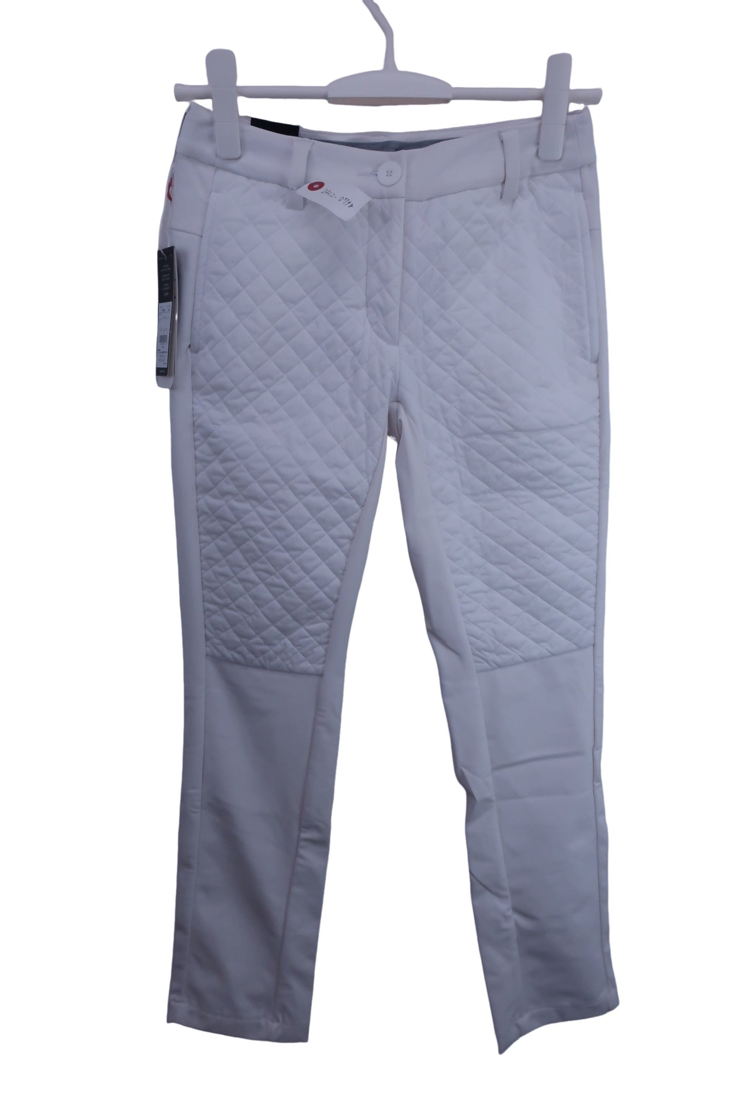 adidas(アディダス) COLD. RDY キルトコンビネーション アンクルパンツ 白 レディース S HY0864 N-1