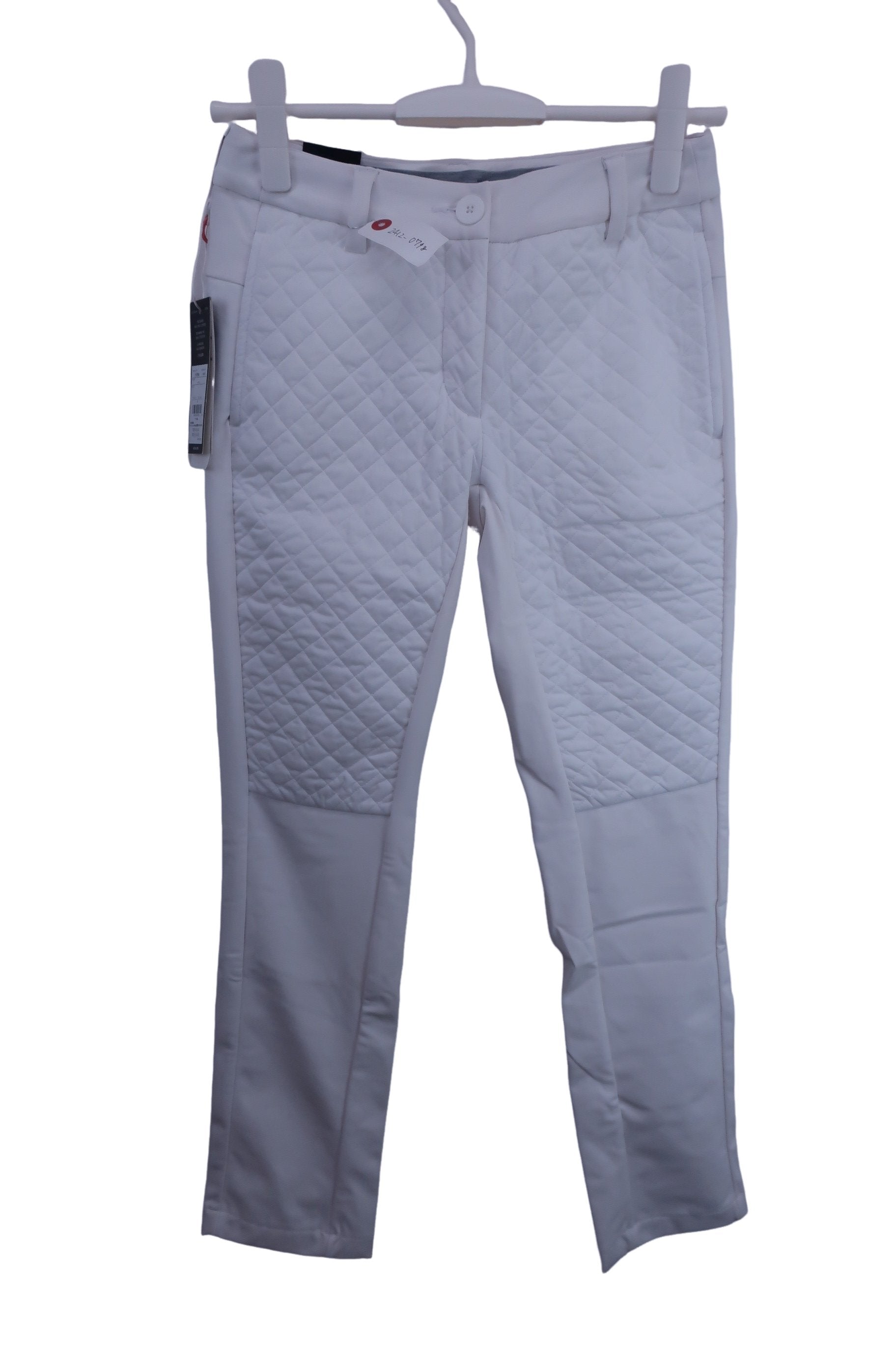adidas(アディダス) COLD. RDY キルトコンビネーション アンクルパンツ 白 レディース S HY0864 N-1