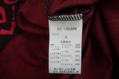 Dance With Dragon(ダンスウィズドラゴン) ハーフジップポロシャツ 赤 レディース 3 D2-155308 A-6