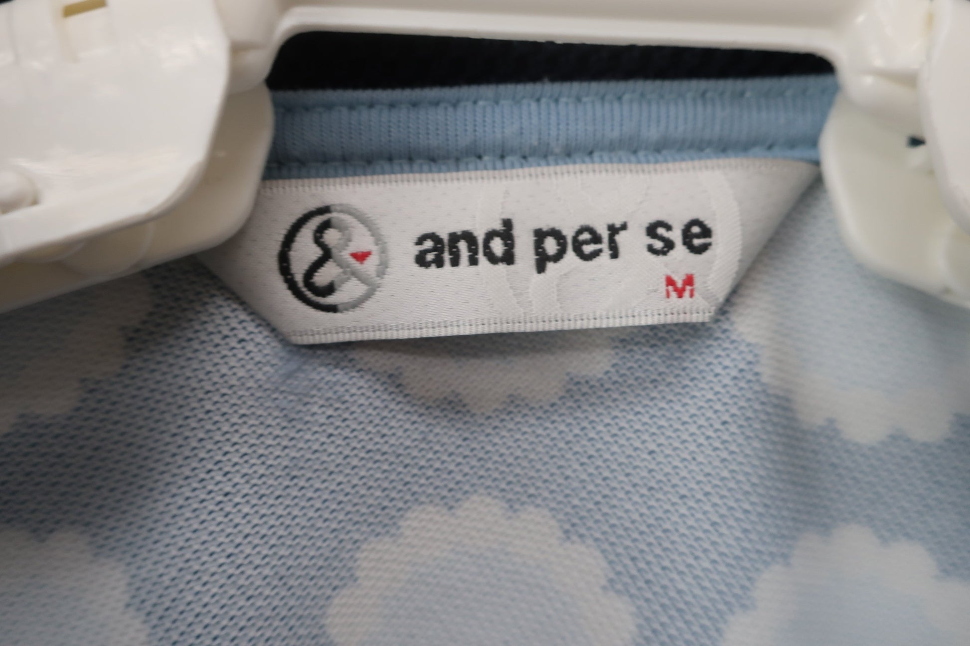 and per se(アンパスィ) ポロシャツ&スカート セットアップ ネイビー総柄 レディース M A-3