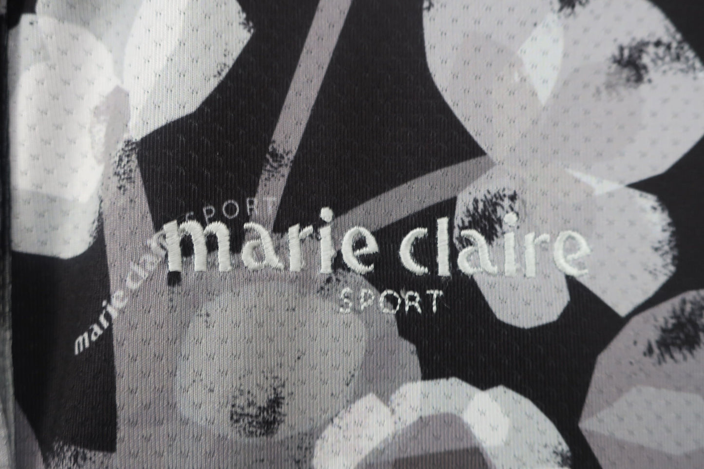marie claire sport(マリ・クレール・スポーツ) ポロシャツ グレー花柄 レディース L A-3