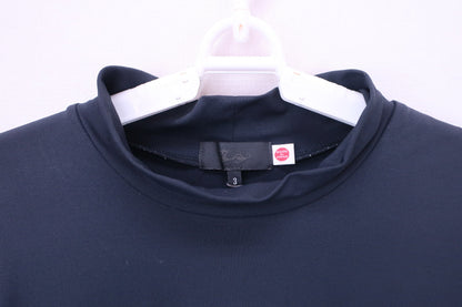 Dance With Dragon(ダンスウィズドラゴン) 半袖モックネックシャツ ネイビー メンズ 3 D1-183324 A-2