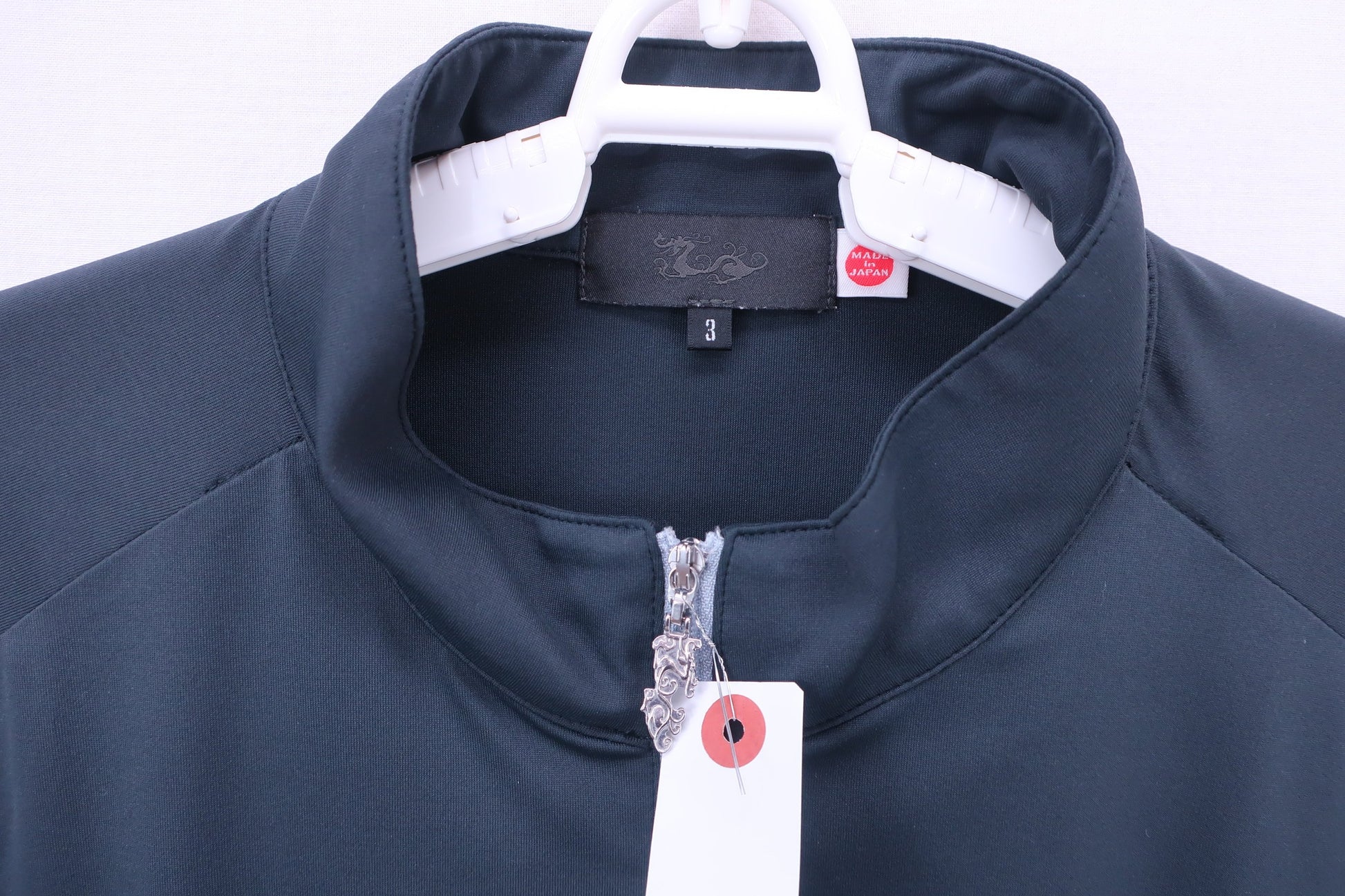 Dance With Dragon(ダンスウィズドラゴン) ハーフジップシャツ 黒 メンズ 3 D1-184325 A-2