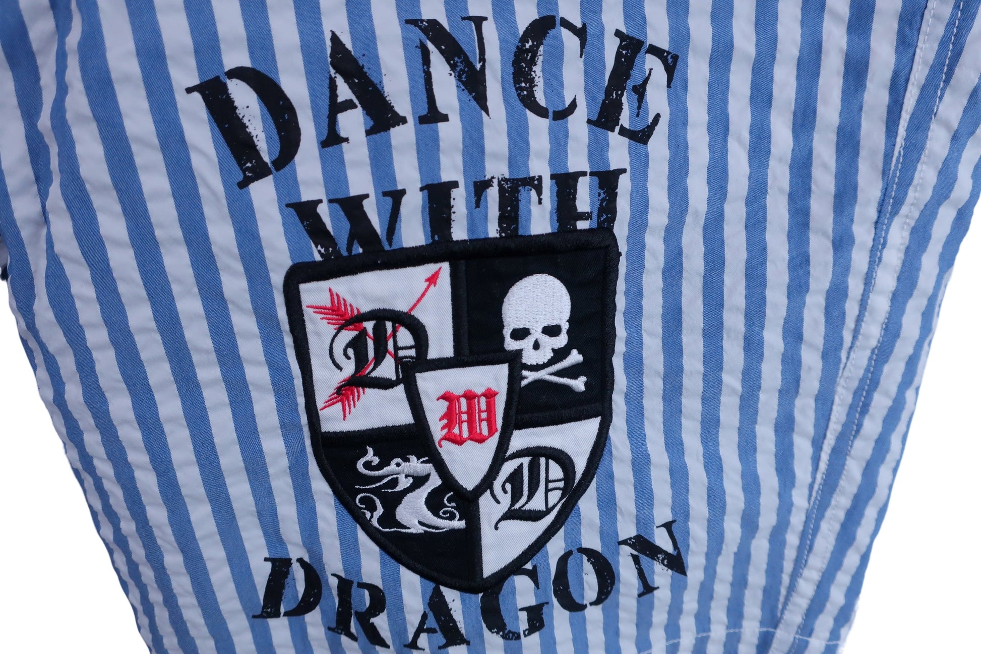 Dance With Dragon(ダンスウィズドラゴン) ハーフパンツ 青白ストライプ メンズ 3 D1-466320 A-2