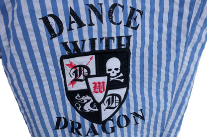 Dance With Dragon(ダンスウィズドラゴン) ハーフパンツ 青白ストライプ メンズ 3 D1-466320 A-2